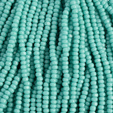 11/0 Charlotte Cut Preciosa Bead Opaque Turquoise Strung